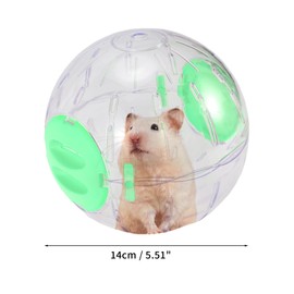 CAPASTEC Hamster Übungsball, 14cm Durchmesser Hamsterball, Hamsterball für Bewegungslauf, Transparenter Ball Hamsterzubehör, Grün