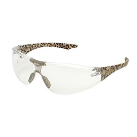 Delta Plus SG-18C-LEO Avion Safety Glasses, Clear with Leopard Temple Tips, One Size