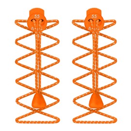55 Sport Elastic Lock Shoelaces - Orange