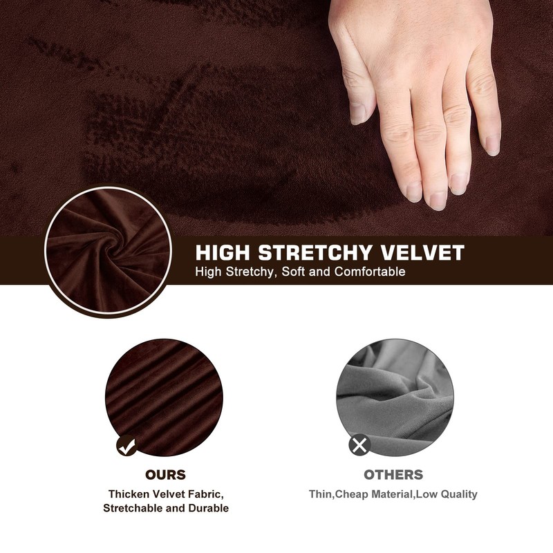 NeColorLife Office Chair Cover with Armrest Covers Velvet Computer Chair