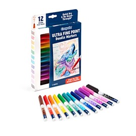 Crayola Ultra Fine Point Markers, Art Markers, Gifts for Teens, 12 ct