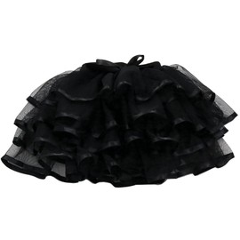 Tortoise & Rabbit Little Girls and Big Girls Tulle Tutu Skirt,Black,2-3T