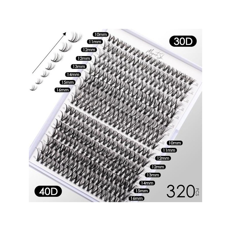 Lash Cluster 래쉬 클러스터 DIY 연장 키트 320개 개별 30D