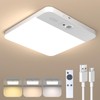 NARUNDREN Rechargeable Motion Sensor Ceiling Light with Remote, Wireless Ceiling
