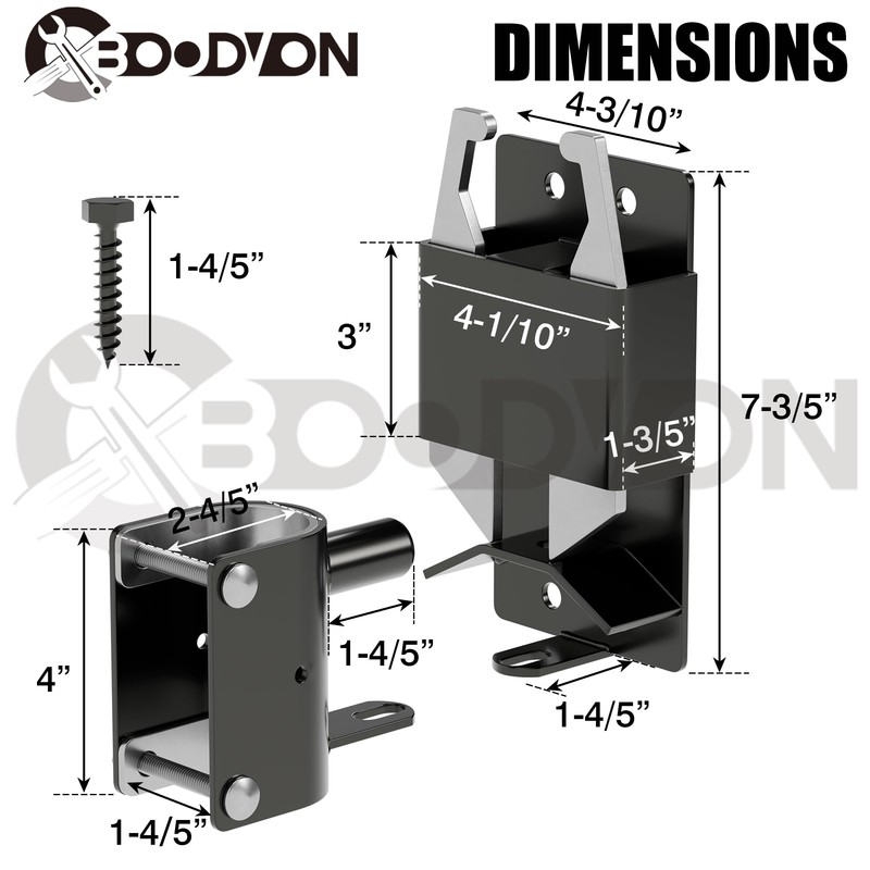 BOODVON 2 Way Gate Latch, Heavy Duty Lockable Two Way