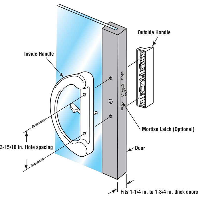 Prime-Line C 1224 Sliding Patio Door Handle Set - Replace