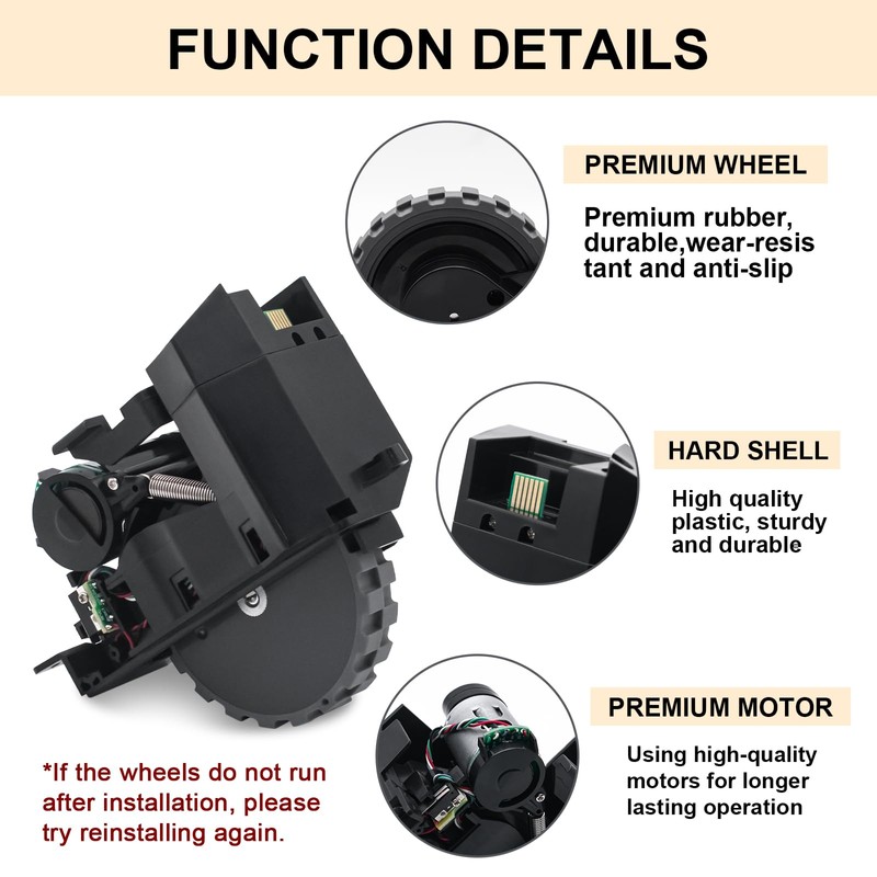 Bolan-Tech Right Left Drive Wheel Assembly Module Wheel Replacement Module