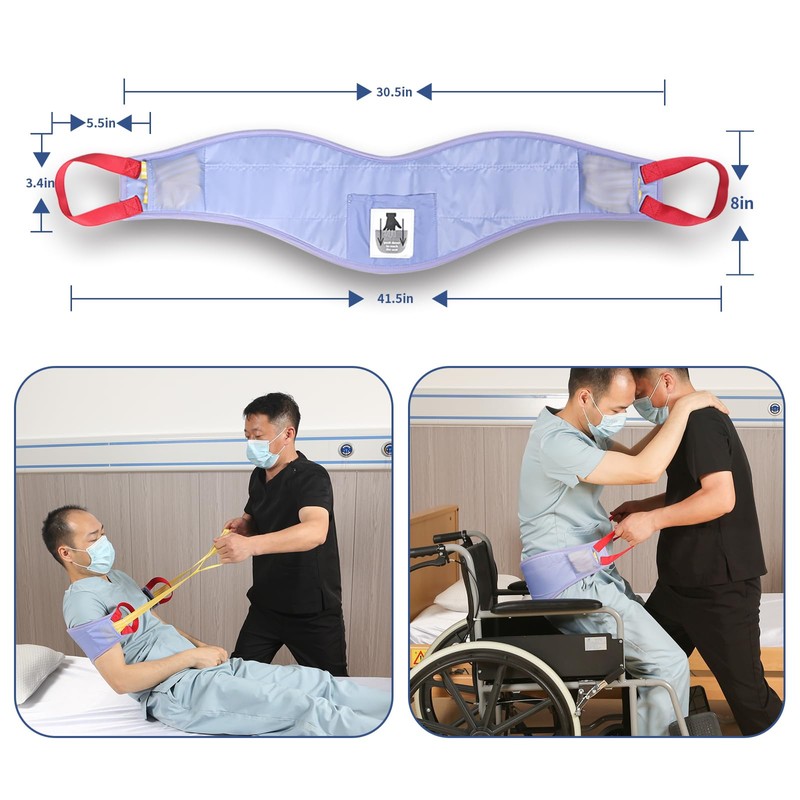 Ehucon Patient Transfer Sling with Handles & Operation Pockets -