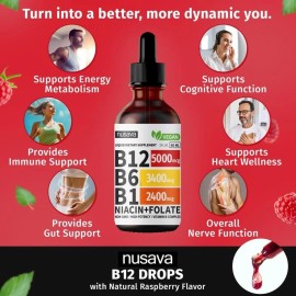 Sublingual Vitamin B12 and B6 Liquid Drops B12 Sublingual Vitamin B Complex - B1
