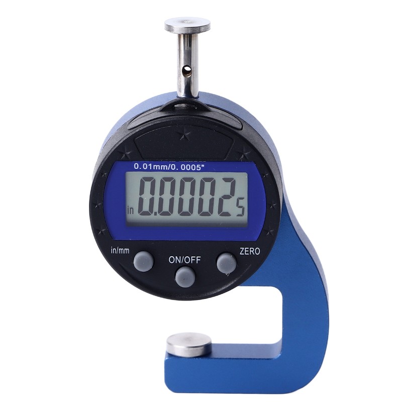 Digital Thickness Gauge Electronic Micrometer Thickness Meter 0.01mm 0.0005in Resolution