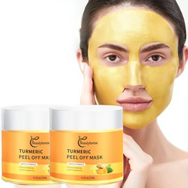 BEAUTYTURESS Vitamin C Peel Off Face Mask 2 Pcs, Turmeric Moisturizing Mask, Deep Cleansing Face Peel Mask,Face Mask for Large Pores, Dirts, Oil