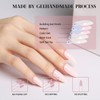 28Pcs Press on Nails Medium, Fake Nails with Designs, Light