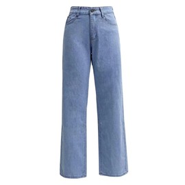 Womens Jeans Boyfriend Cargo Wide Leg Bootcut Pants Straight Leg Denim Pants High Waisted Pants (US, Alpha, Large, Plus, Petite, Light Blue)