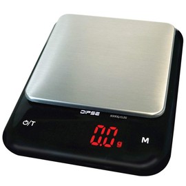 Professionelle Digitalwaage Küchenwaage Feinwaage mit Li Ion Technologie Akku 320mAh - Wiegeschale und Edelstahlwiegefläche - 5000g in 0,2g - LED Display