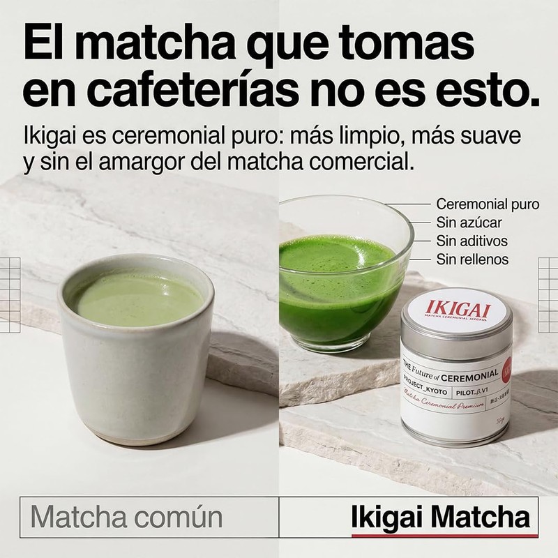 Ikigai Matcha Ceremonial PROJECT_KYOTO Matcha de Primera Cosecha Grado Ceremonial