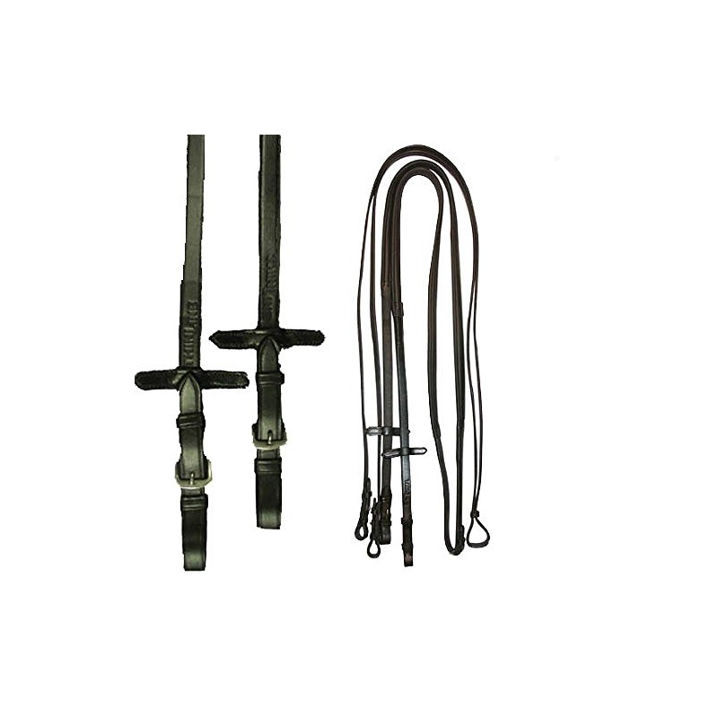 ThinLine Buckle End Reins, 60-Inch, Black