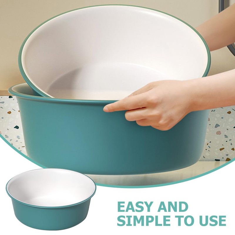 Angoily Plastic Wash Basin, Round Washing Bowl, Multipurpose Wash Pan