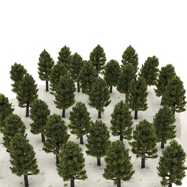[DauStage] Cedar Tree, Forest, Cedar Model, Choose Color, Size N Gauge, Diorama, Railway, Architecture, Tree, Landscape, Model Tree, Miniature (2.4 inches (6 cm), Dark Green)