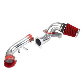 Cold Air Intake Filters System Kits Fit for Must-ang 96-04 1996 1997 1998 1999 2000 2001 2002 2003 2004 with 4.6L V8, 3" & 3.5" High Flow Red Aluminum