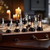 Deluxe Chess Set 16.5'' Wooden Large Folding Chess Board Game