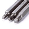 Gasea 3 Sets 2" Magnetic Square Head Screwdriver Bits 1/4"