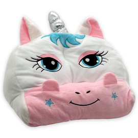 MIJOMA Tablet Cushion for eReader, Book, Tablets up to 12.9 Inches, Ideal for Bed, Sofa, Table, Cuddly Cushion, Cushion Stand, Bookend, Book Tray, Soft Velvet Plush, with 3 Pockets (Unicorn)