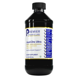 Premier Research Labs Premier Research Labs Liquid Zinc Ultra: Liquid Zinc Supplement - for Immune Support & Well-Being for Adults & Kids - Highly Absorbable Drops - Used for Rapid Analysis of Zinc Status - 8 fl oz