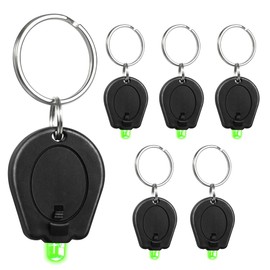 RaySoar 6 Pack Ultra Bright Green Light Keychain Flashlight, Mini Green LED Keychain Flashlight, Green Keychain Flashlight for Night Observation