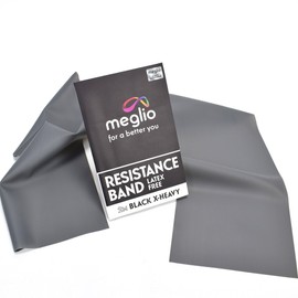 Meglio Resistance Bands for Men & Women - Latex Free Exercise Bands for Building Strength, Pilates Band for Fitness, Flexibility, Physiotherapy, Stretching & Yoga Bands | With Exercise Guide (2M)