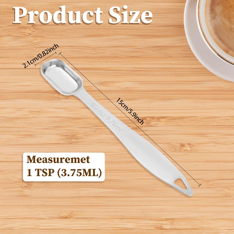 3/4 Teaspoon Stainless Steel Single Measuring Spoon (3.75 ml |