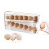Rolling Egg Dispenser For Refrigerator, Egg Holder Space Saving Egg