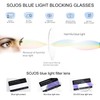 SOJOS Oversized Square Anti Blue Light Blocking Glasses for Women