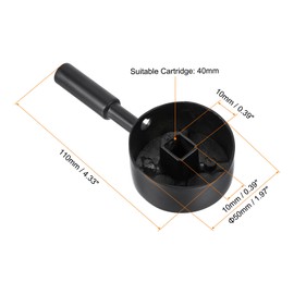 uxcell Single Lever Faucet Handle for 40mm Cartridge, Zinc Alloy Faucet Handle Replacement for Kitchen Bathroom Shower, 4.3"x2", Black