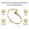 MILACOLATO 18K Gold Plated Bangle Cuff Bracelet for Women Teardrop