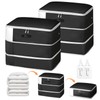 DIMJ Duvet Storage Compression Organiser Bags - 2 Pack 3-Layer