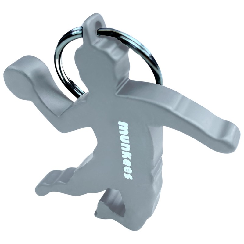 Munkees keyring handballer I handball pendant integrated bottle opener, silver