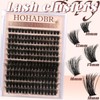 HOHADBR 8-16mm DIY Lash Clusters Kit Natural Individual Lashes Fairy