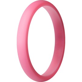 ThunderFit Stackable Silicone Wedding Rings for Women, Thin Rubber Engagement Bands 2.5mm Wide 1.8mm Thick - 1/2/3/4/5/7 Variety Multipack