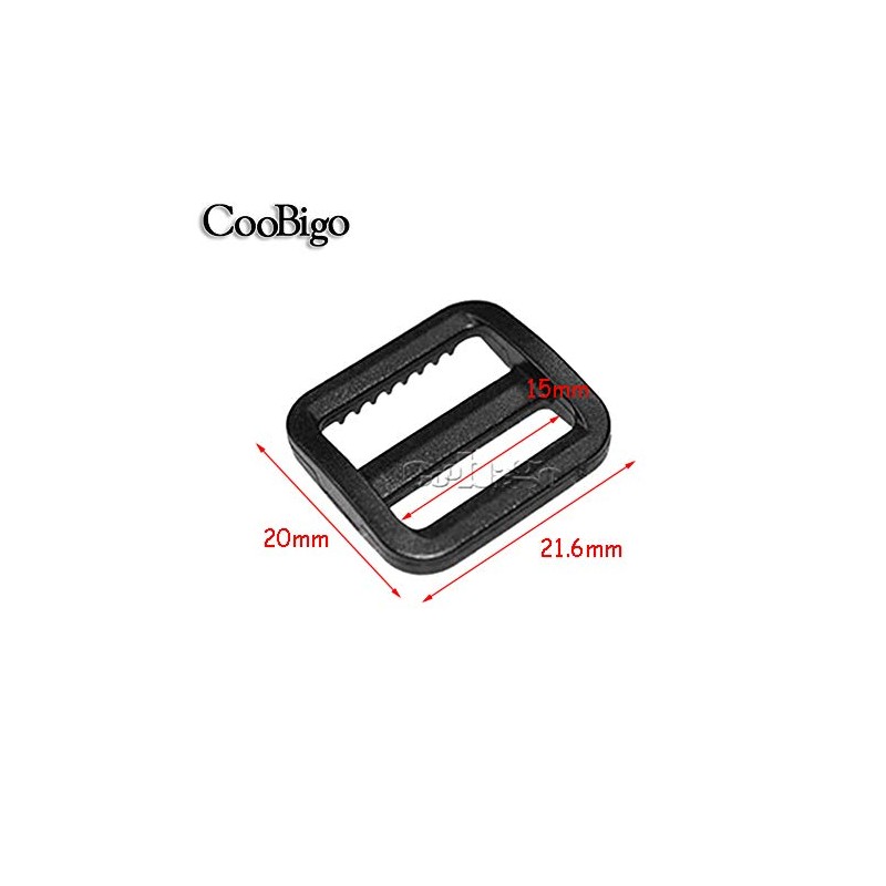 CooBigo 25pcs Mixed Color Plastic Slider Tri Glide Adjust Buckles
