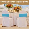 PATIKIL Premium Spandex Chair Sashes Bows, 50 Pcs Elastic Stretch