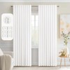 MIULEE Pure White Back Tab Blackout Curtains 84 Inch Length