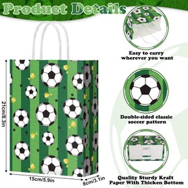 110 Pcs Soccer Party Favors Set Including Soccer Party Favor Bags Soccer Stress Balls Soccer Toy Whistle Soccer Stickers Soccer Silicone Wristbands Soccer Keychains for Soccer Birthday Party Supplies