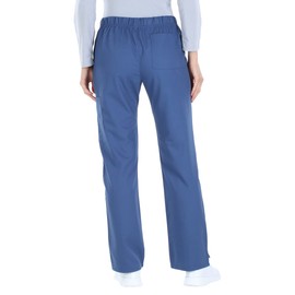 Olivia Rae Women's Elastic Waistband with Drawstring Stretch Scrub Pant, Light Navy Blue, X-Large Petite