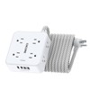 Surge Protector Power Strip - CHCORE 15Ft Braided Extension Cord