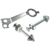 Tapco - 2438-00001 - Sign Mounting Brackets Kit, Aluminum, Slv