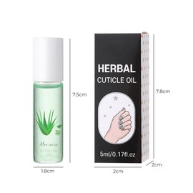 LXZJJM LXZJJM Natural Cuticle Oil - Nourishing Nail Oil with Plant Extracts, Softens Cuticles, Repairs Damaged Nails, Moisturizes & Soothes Dry Skin, Prevents Cracking (5ml/0.17fl.oz, #02-Aloe)