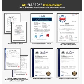 CARE ON] Protective Face Mask(KF94), Against fine dust/pollen/droplet, Individually packaged(10Packs)