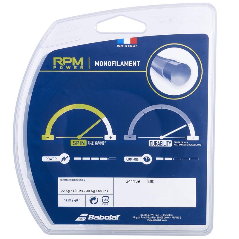 Babolat RPM Power (17-1.25mm) Electric Blue Racquet String Set