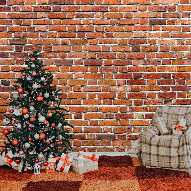 VitalCozy 10x8ft Red Brick Wall Backdrop for Photoshoot Polyester Fabric