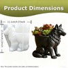 Black Wolf Flower Pot Silicone Resin Mold Animal DIY Making